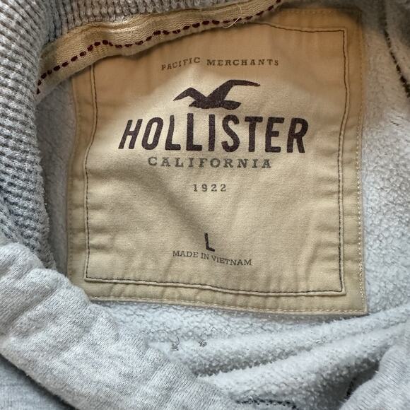VTG Hollister Surf Sweater Hoodie Pullover Jacket Large Spellout Y2K 90’S Lounge - Picture 5 of 9